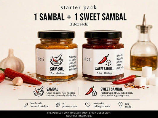 Starter Pack — 1 Sambal + 1 Sweet Sambal (1.5oz each)